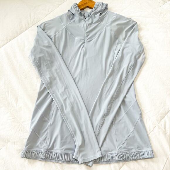 Lululemon Light Purple Running Hoodie Size 6 Thumbholes Reflective Logo - Picture 1 of 8